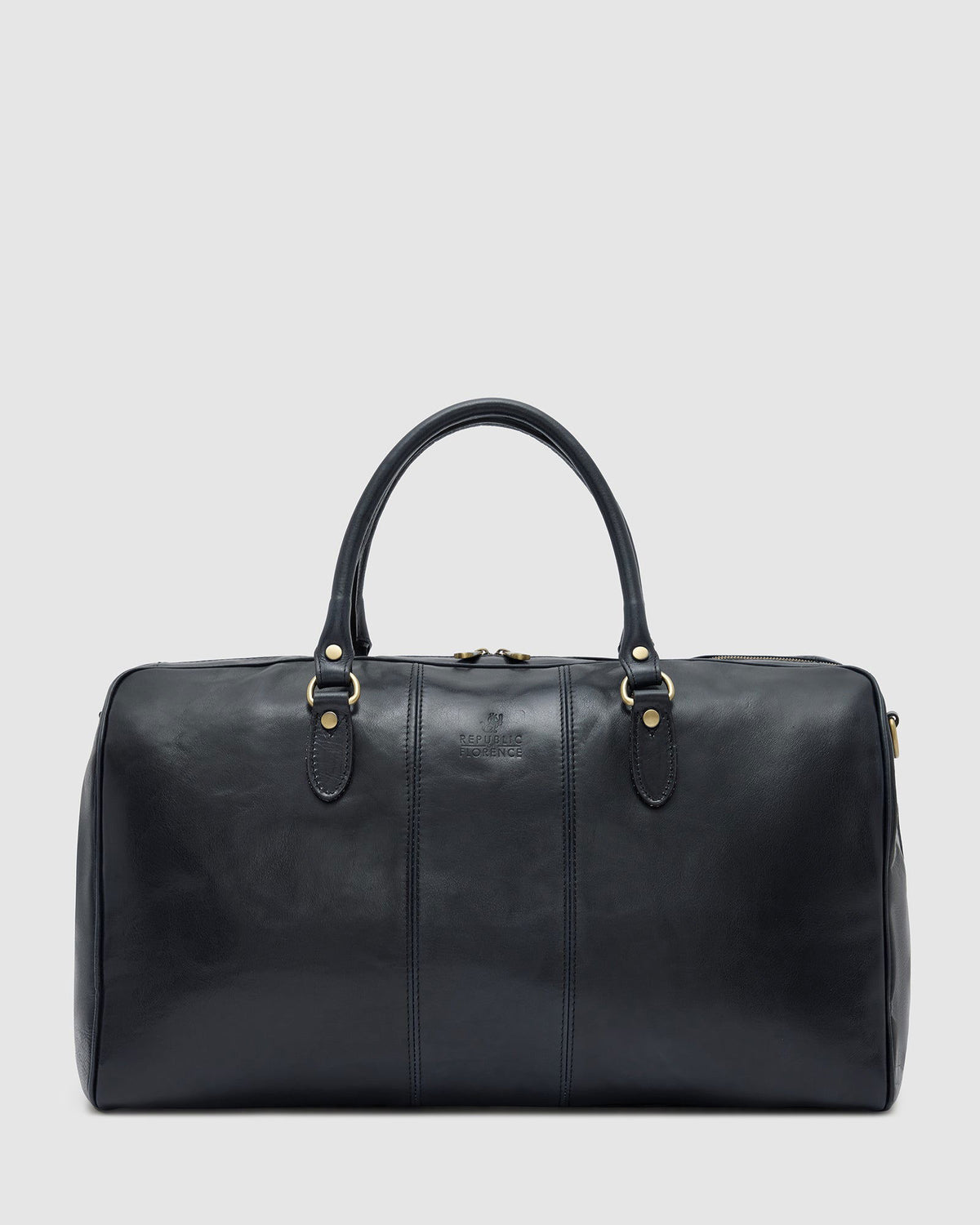 Albertis Blue - Leather Duffle Bag - Republic of Florence
