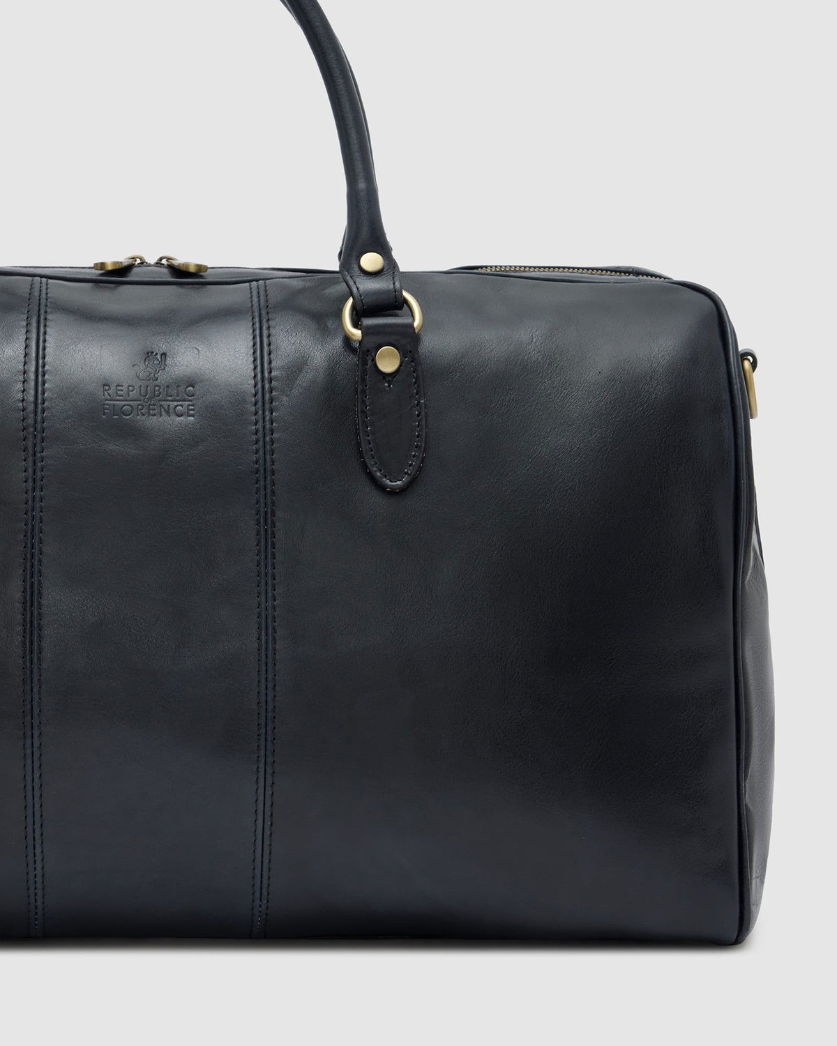 Albertis Blue - Leather Duffle Bag - Republic of Florence