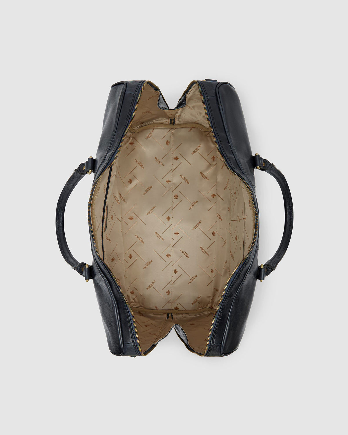 Albertis Blue - Leather Duffle Bag - Republic of Florence