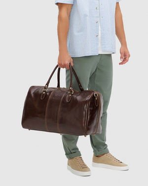 Albertis Brown - Leather Duffle Bag - Republic of Florence