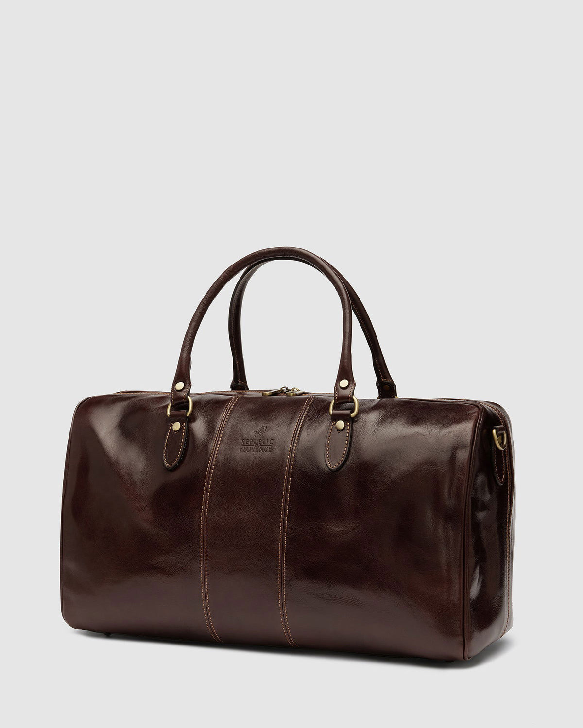 Albertis Brown - Leather Duffle Bag - Republic of Florence