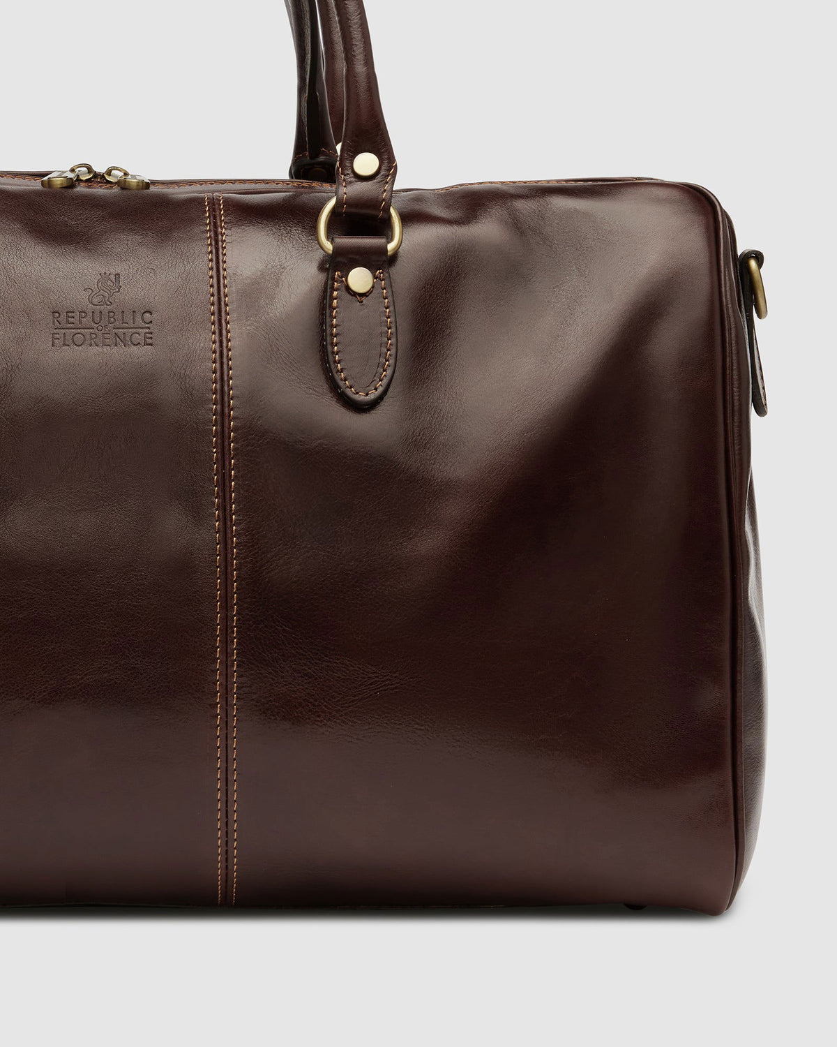 Albertis Brown - Leather Duffle Bag - Republic of Florence