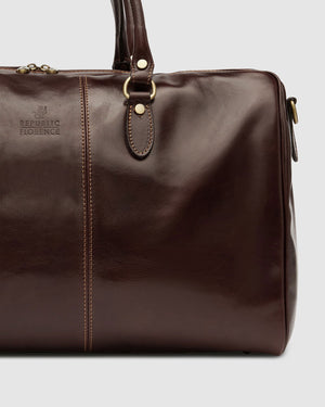 Albertis Brown - Leather Duffle Bag - Republic of Florence