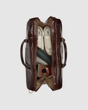 Albertis Brown - Leather Duffle Bag - Republic of Florence