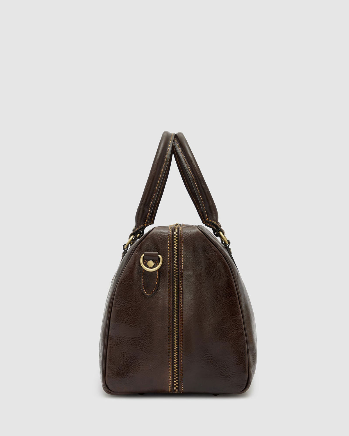 Albertis Piccolo Chocolate - Leather Duffle Bag - Republic of Florence