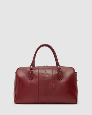 Albertis Piccolo Red - Leather Duffle Bag - Republic of Florence