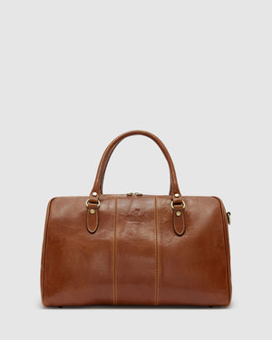 Albertis Piccolo Tan - Leather Duffle Bag - Republic of Florence