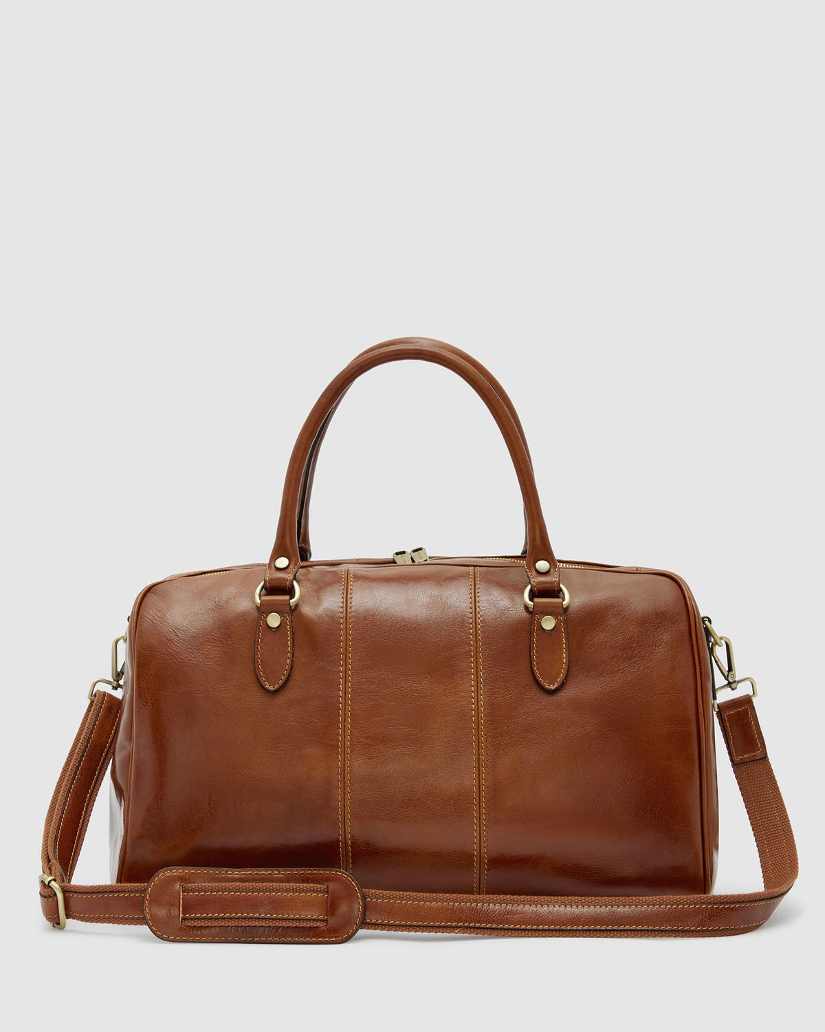 Albertis Piccolo Tan - Leather Duffle Bag - Republic of Florence