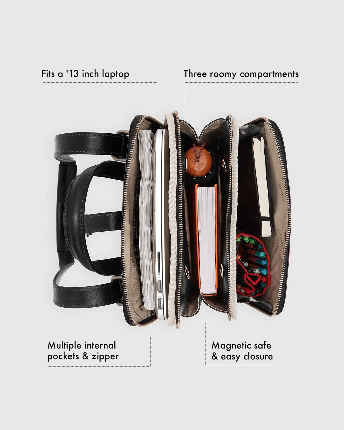 Emma Royal - 3-in-1 Convertible Leather Backpack
