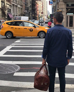 Beltrami Black - Leather Weekender Bag - Republic of Florence