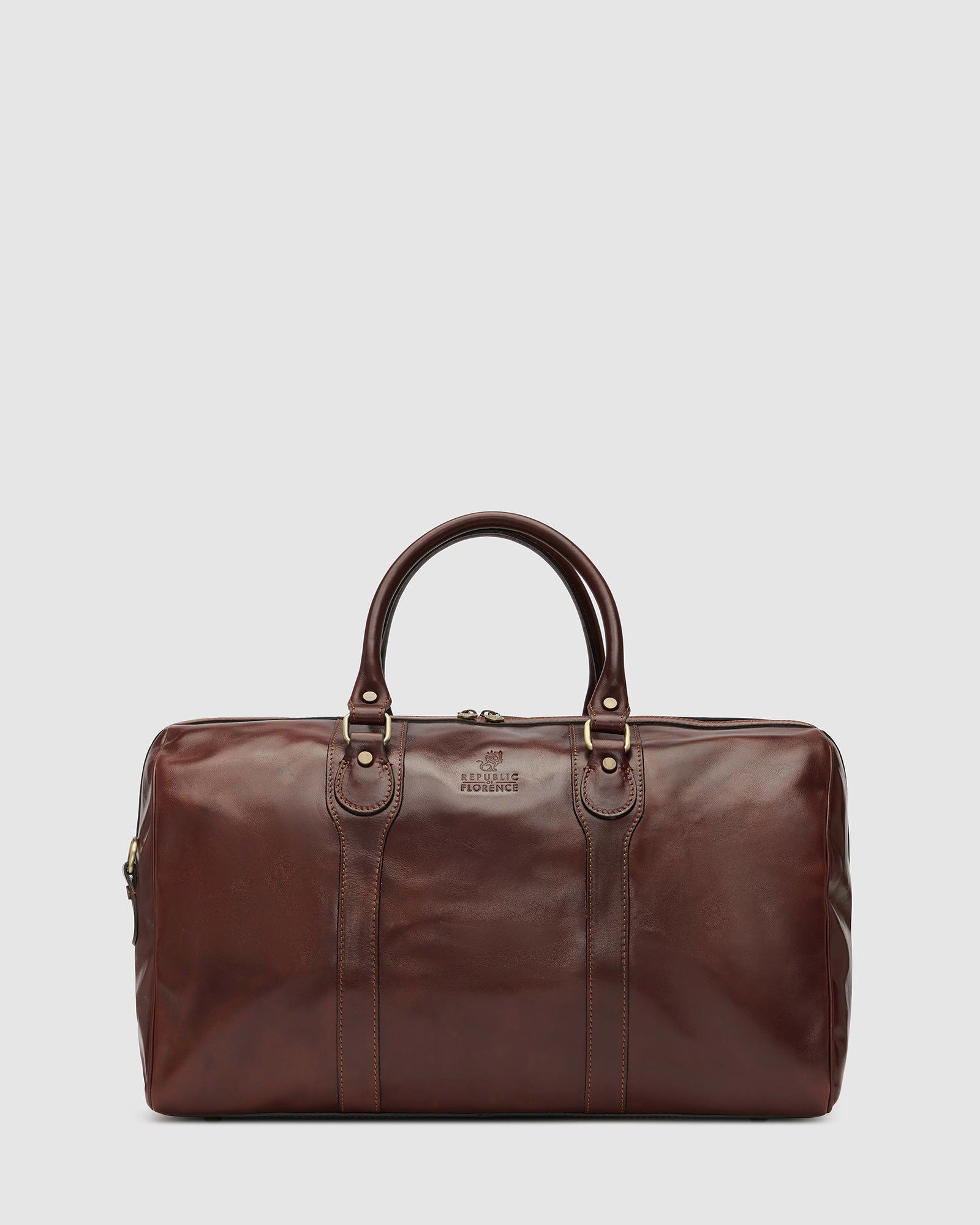 Beltrami Brown - Leather Duffle Bag - Republic of Florence