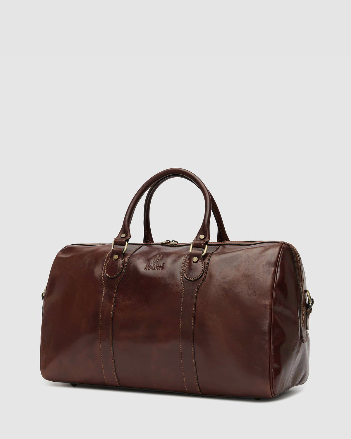 Beltrami Brown - Leather Duffle Bag - Republic of Florence