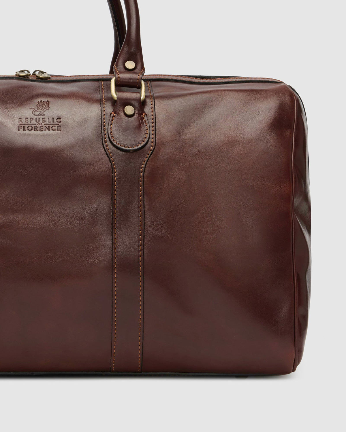 Beltrami Brown - Leather Duffle Bag - Republic of Florence