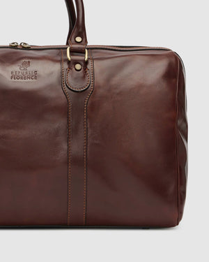 Beltrami Brown - Leather Duffle Bag - Republic of Florence