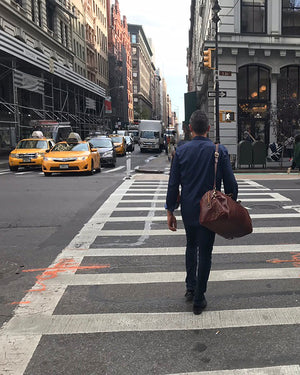 Beltrami Chocolate - Leather Duffle Bag - Republic of Florence