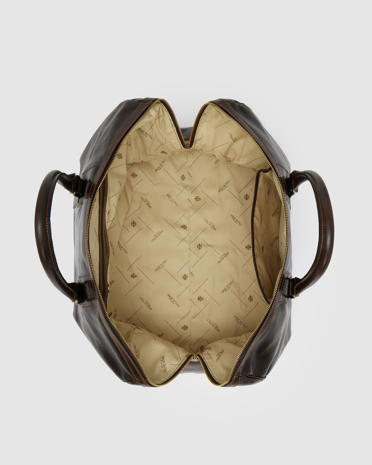 Beltrami Chocolate - Leather Duffle Bag - Republic of Florence