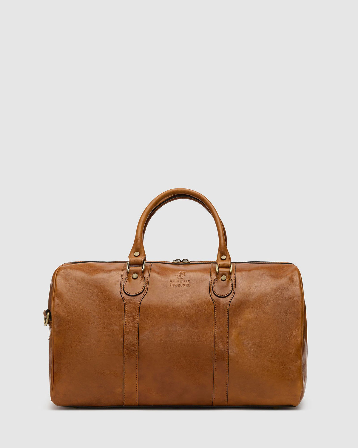 Beltrami Tan - Leather Duffle Bag - Republic of Florence