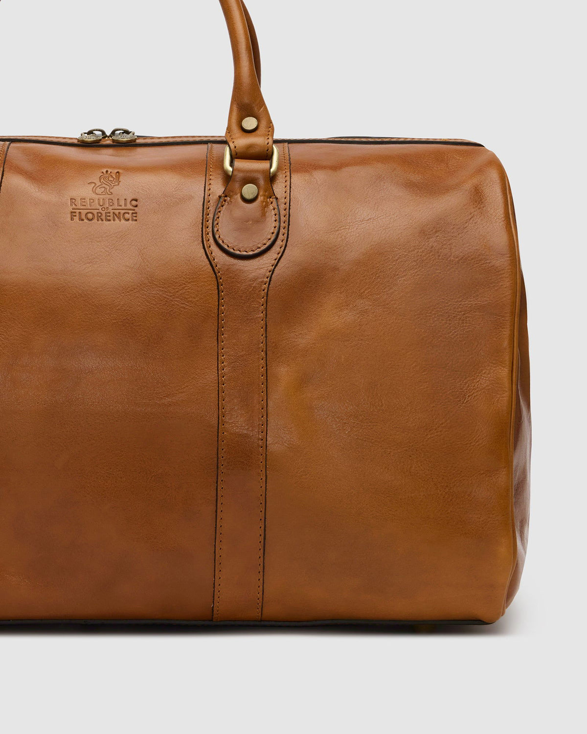Beltrami Tan - Leather Duffle Bag - Republic of Florence