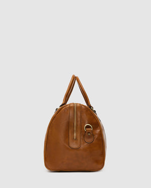 Beltrami Tan - Leather Duffle Bag - Republic of Florence