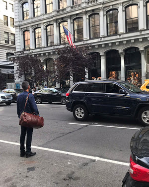 Beltrami Tan - Leather Duffle Bag - Republic of Florence