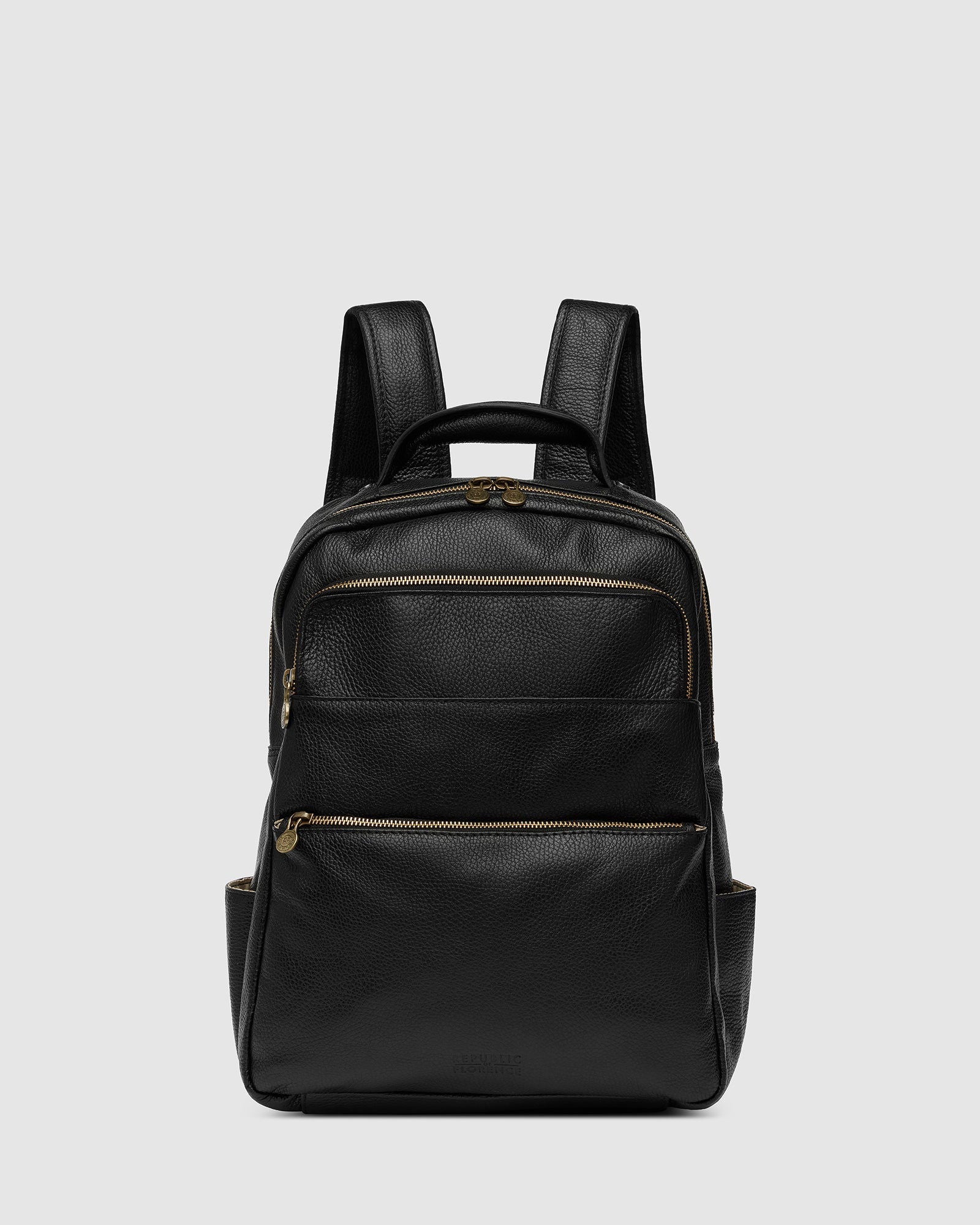 Bexley Black - Leather Laptop Backpack - Republic of Florence