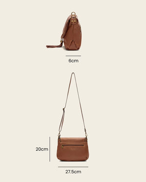 Vasarino Brown - Leather Crossbody Bag