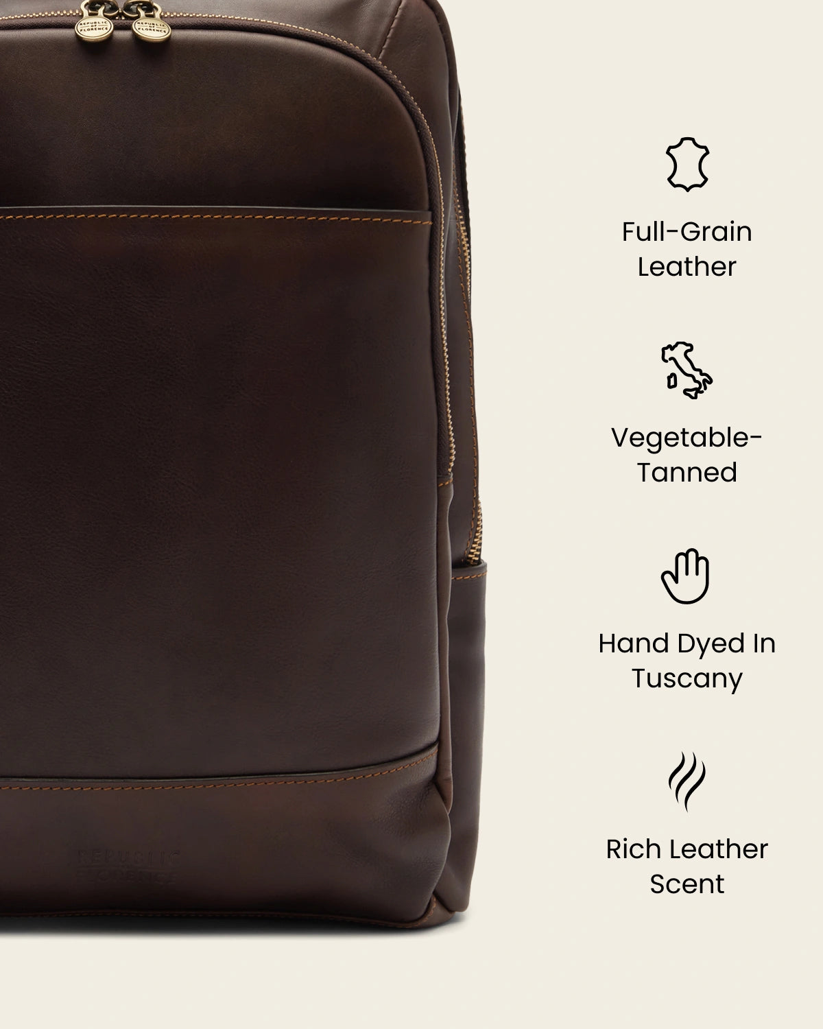 Porto Espresso - Leather Backpack