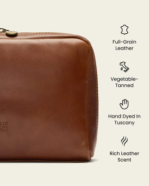 Primo Earth - Leather Toiletry Bag