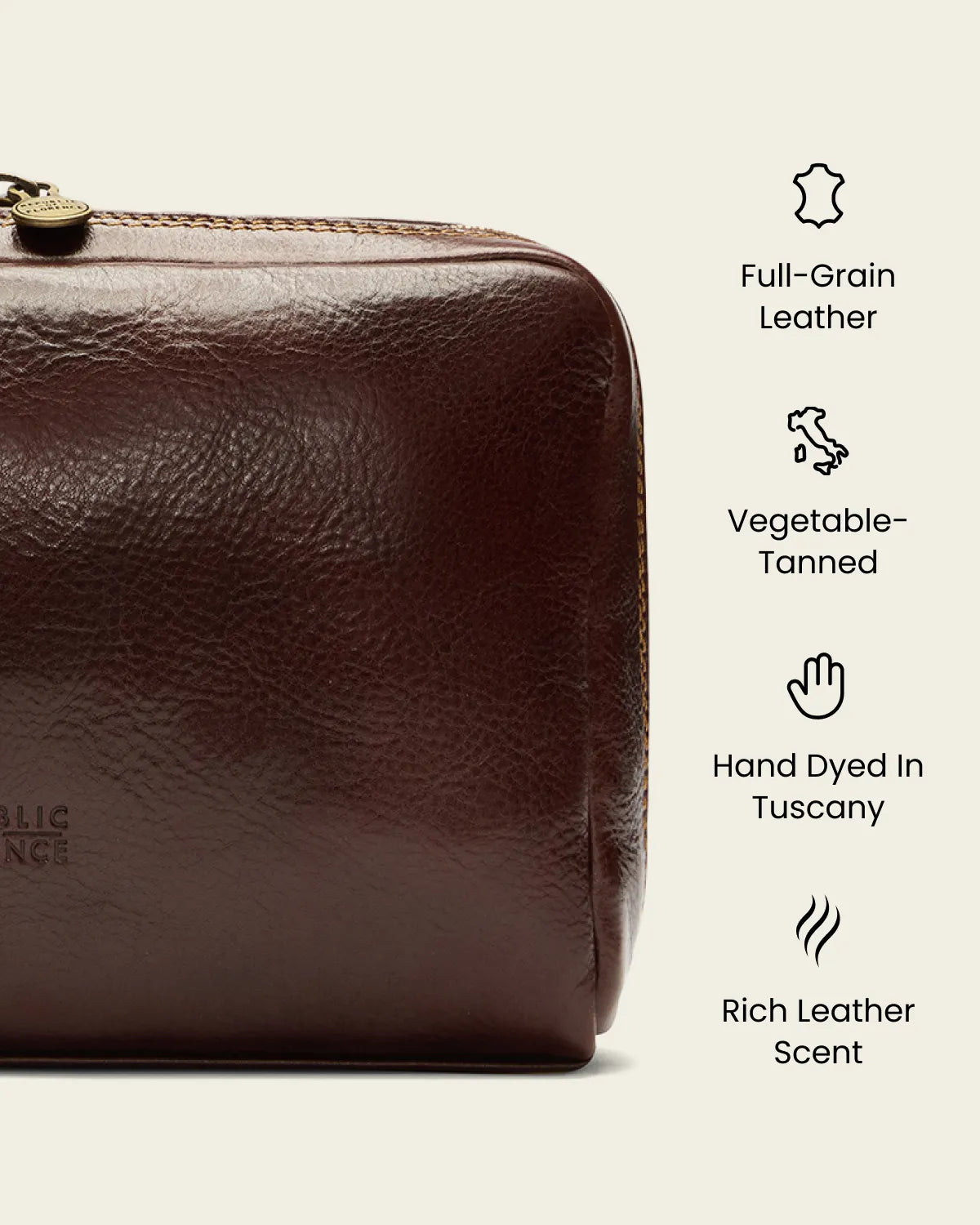 Primo Terra - Leather Toiletry Bag