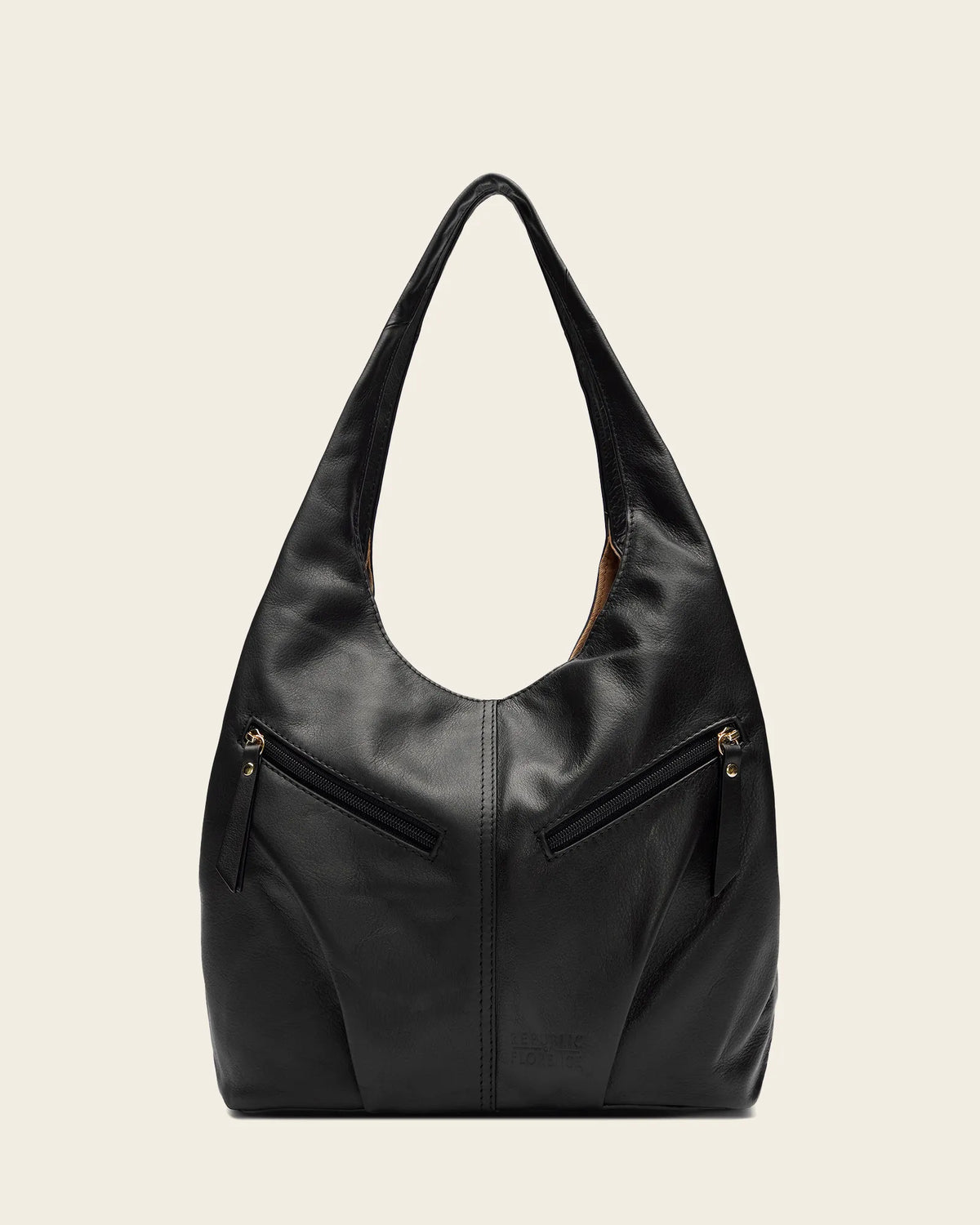 Catalina Black - Leather Hobo Bag