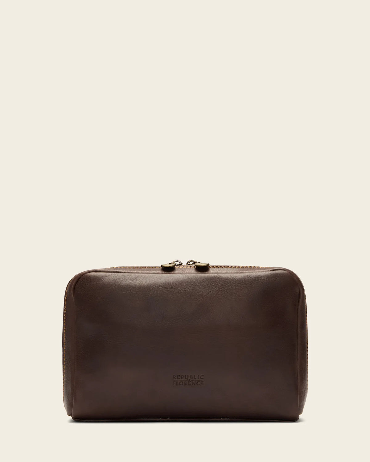Primo Espresso - Leather Toiletry Bag