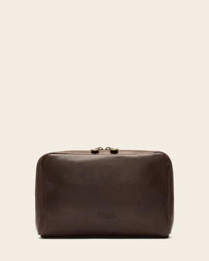 Primo Espresso - Leather Toiletry Bag
