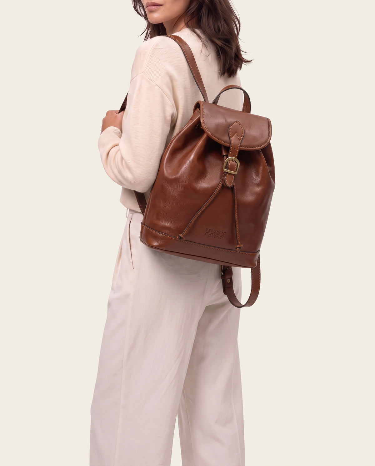 Martina Earth - Leather Backpack