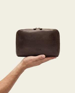 Primo Espresso - Leather Toiletry Bag