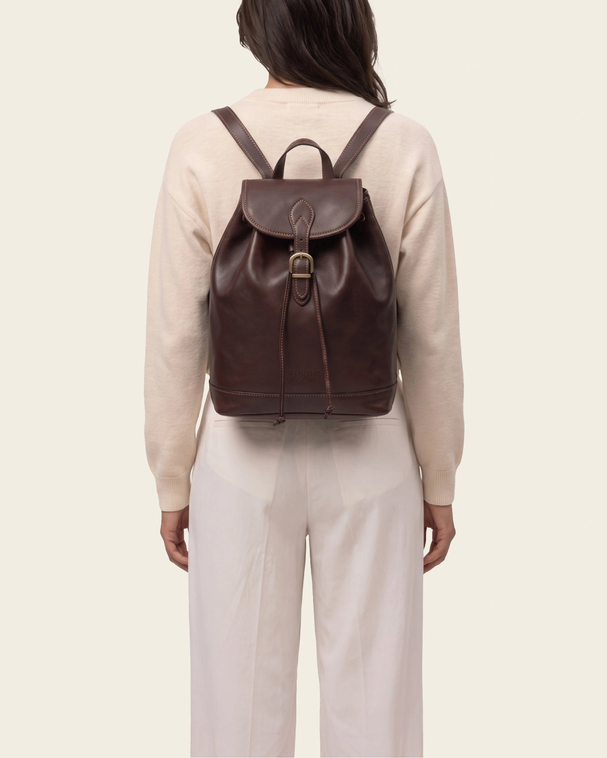 Martina Espresso - Leather Backpack