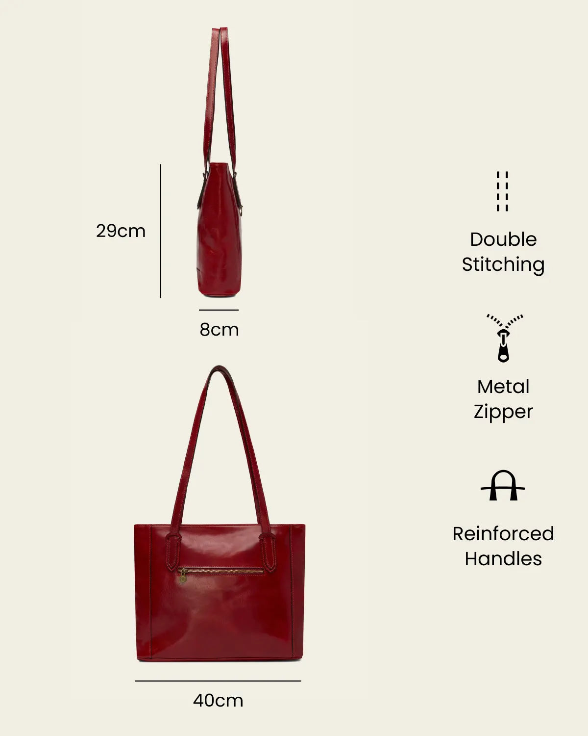 Amelia Rosso - Leather Work Tote