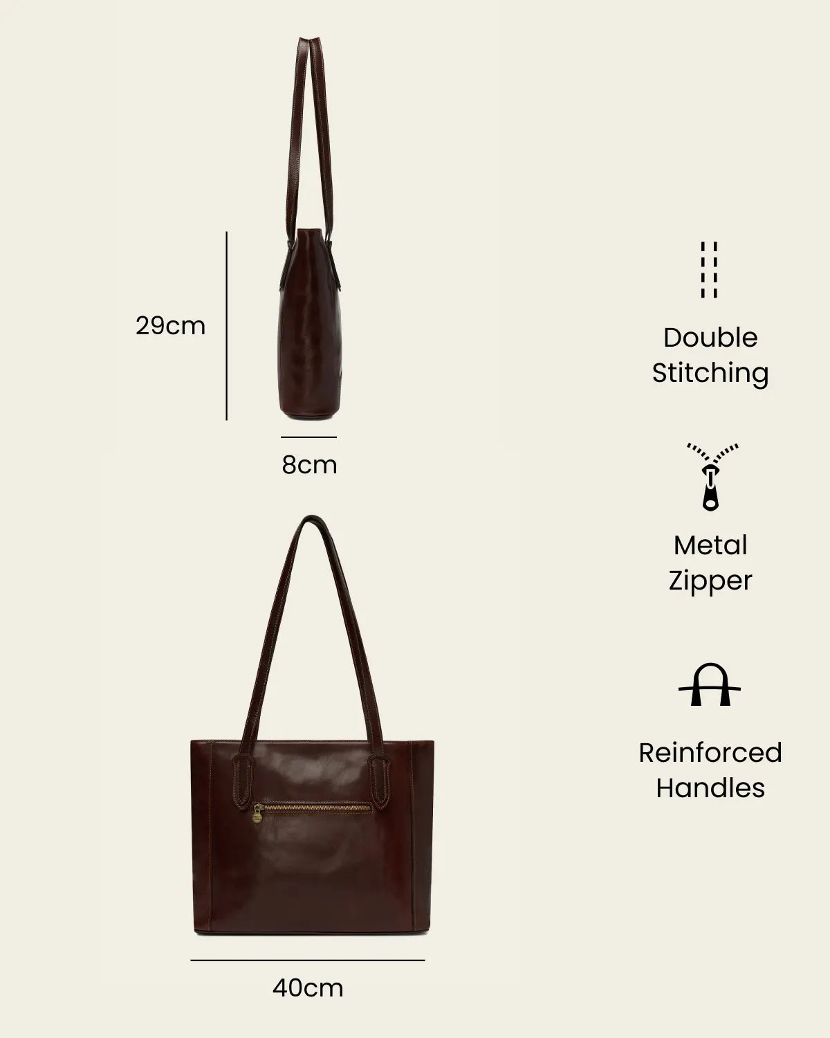 Amelia Terra - Leather Work Tote