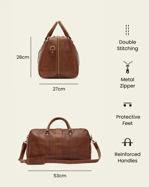 Amerigo Earth - Leather Weekender Bag