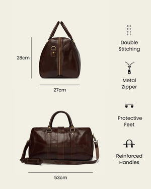 Amerigo Terra - Leather Weekender Bag