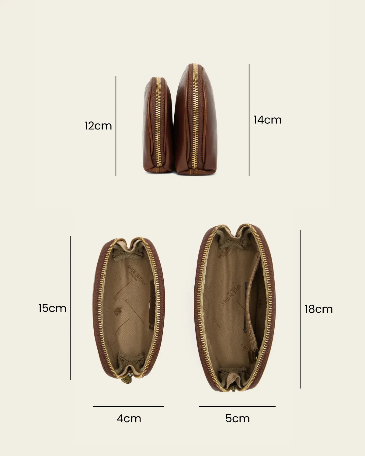 Duo Earth - Leather Pouch Set