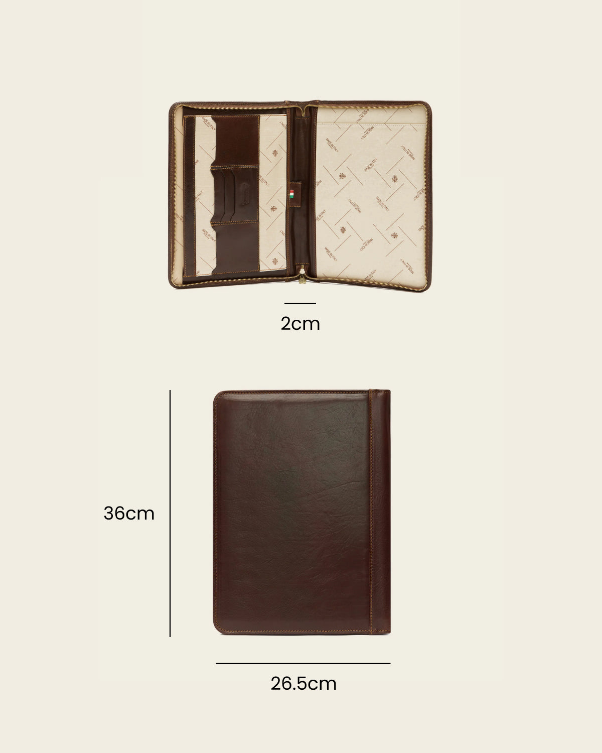 Folio Terra - Slim Zip Leather Compendium