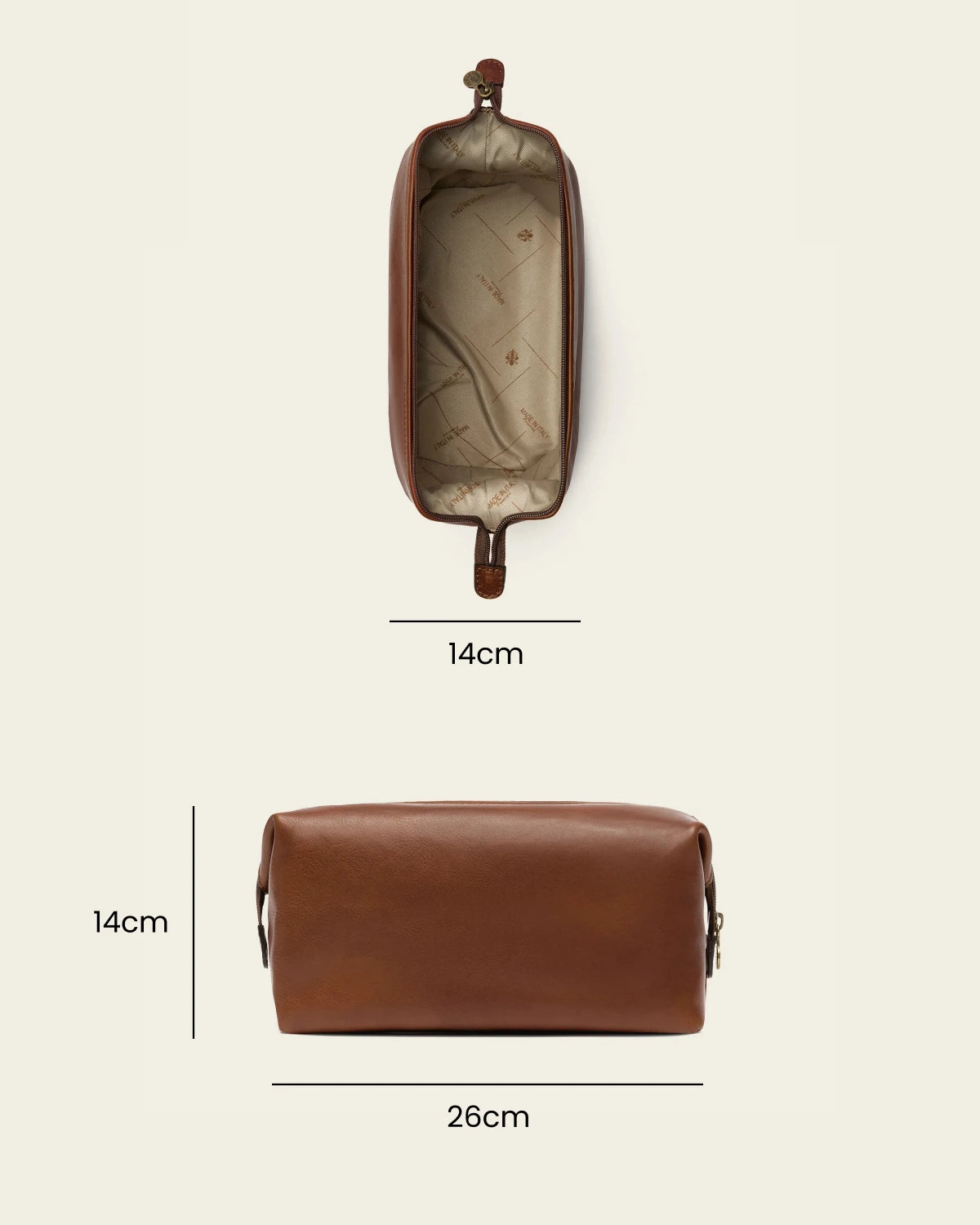 Grand Dopp Kit Earth - Leather Toiletry Bag