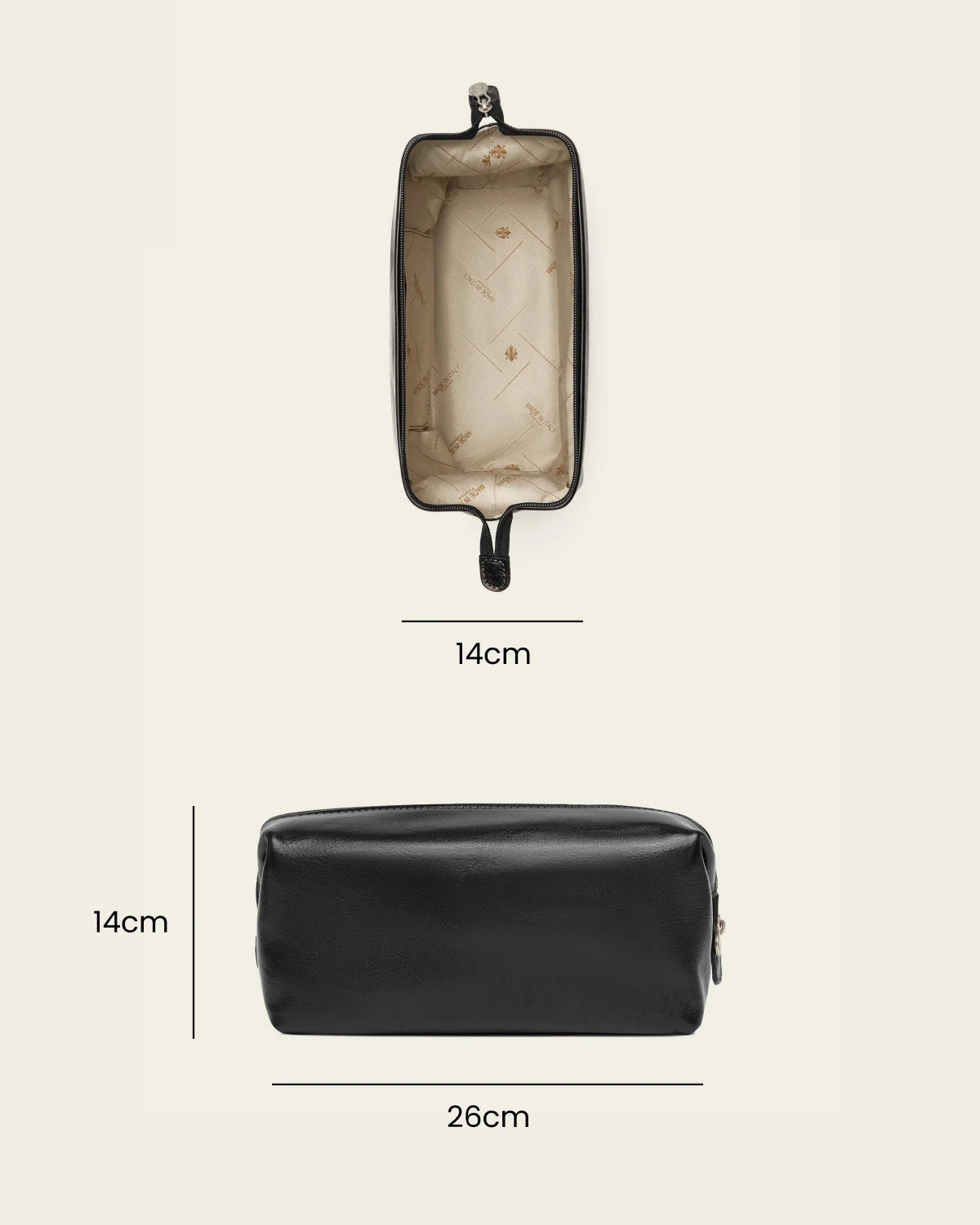 Grand Dopp Kit Jet - Leather Toiletry Bag