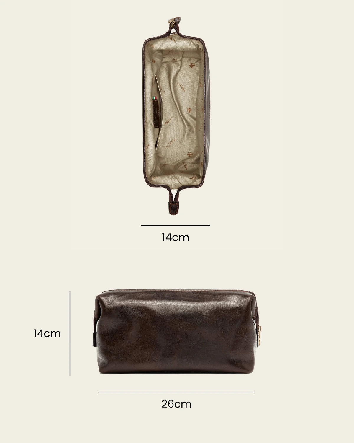 Grand Dopp Kit Moro - Leather Toiletry Bag