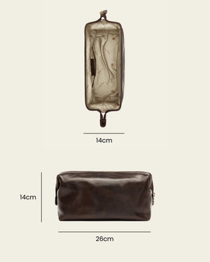 Grand Dopp Kit Moro - Leather Toiletry Bag