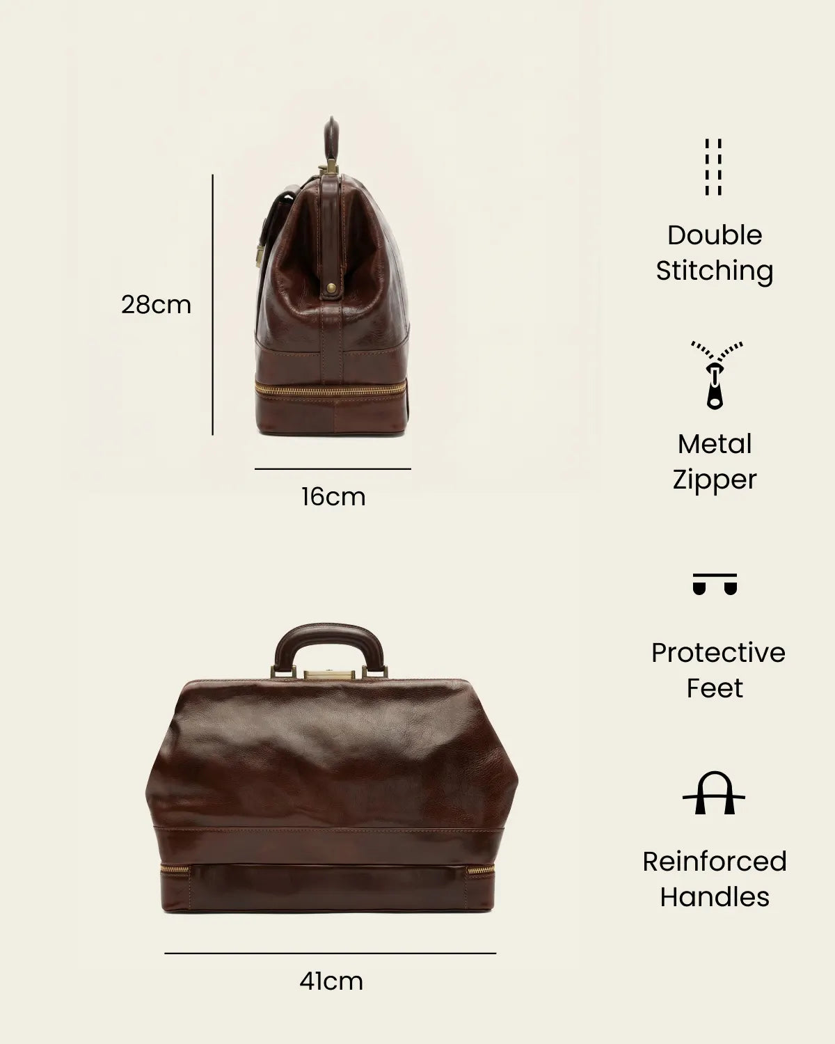 Hippocrates Terra - Leather Doctor Bag