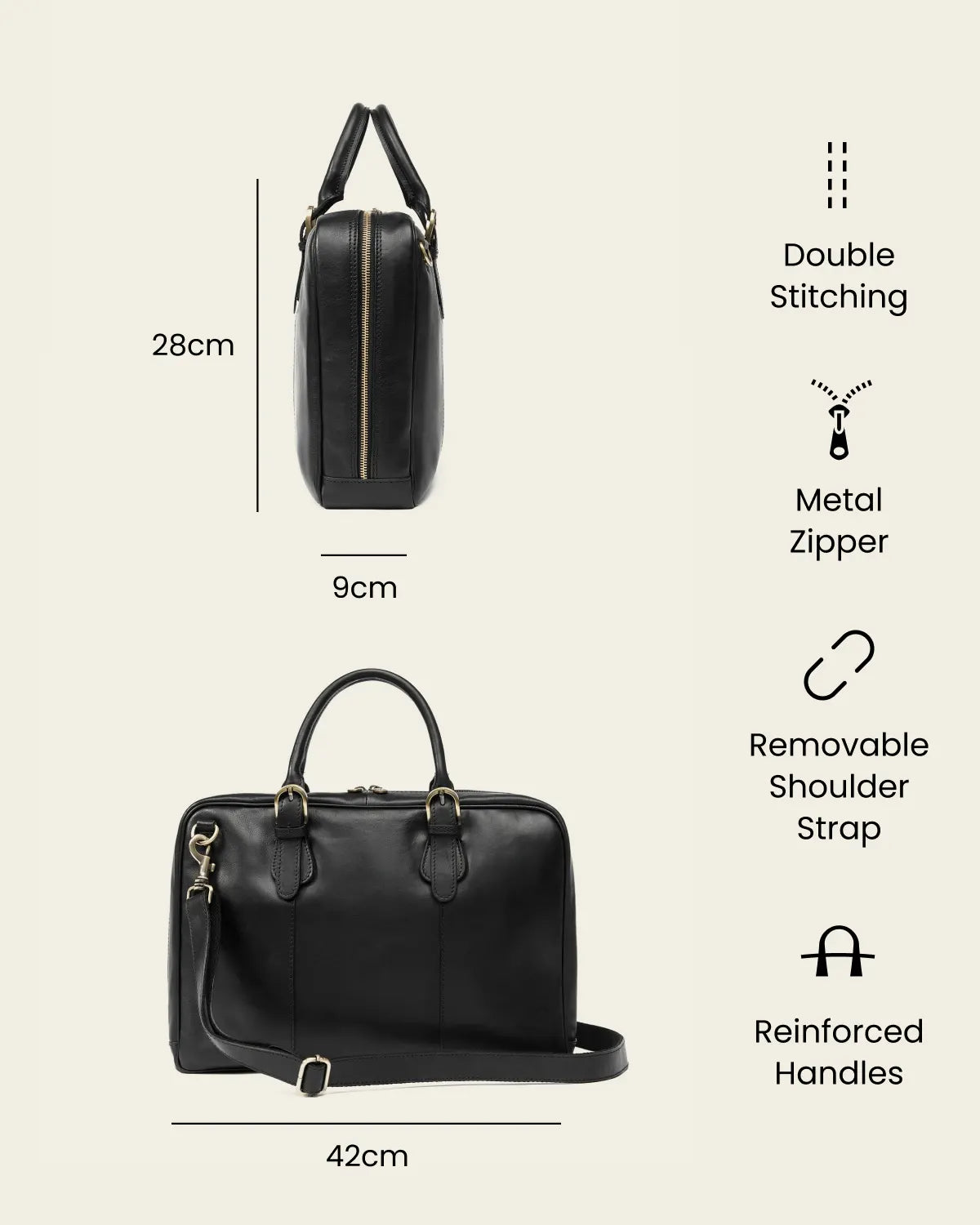 Madrid Ink - 16" Leather Briefcase