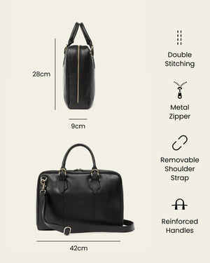 Madrid Ink - 16" Leather Briefcase