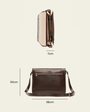 Nero Terra - 15" Leather Messenger Bag