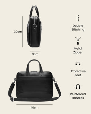 Pretoria Ink - 15" Leather Laptop Briefcase